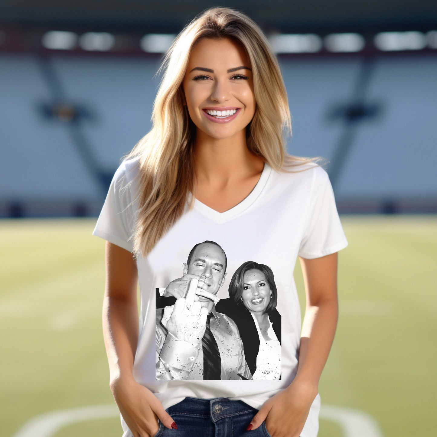 Law and Order SVU sweatshirt / Special Victims Unit  / Benson and Stabler middle finger