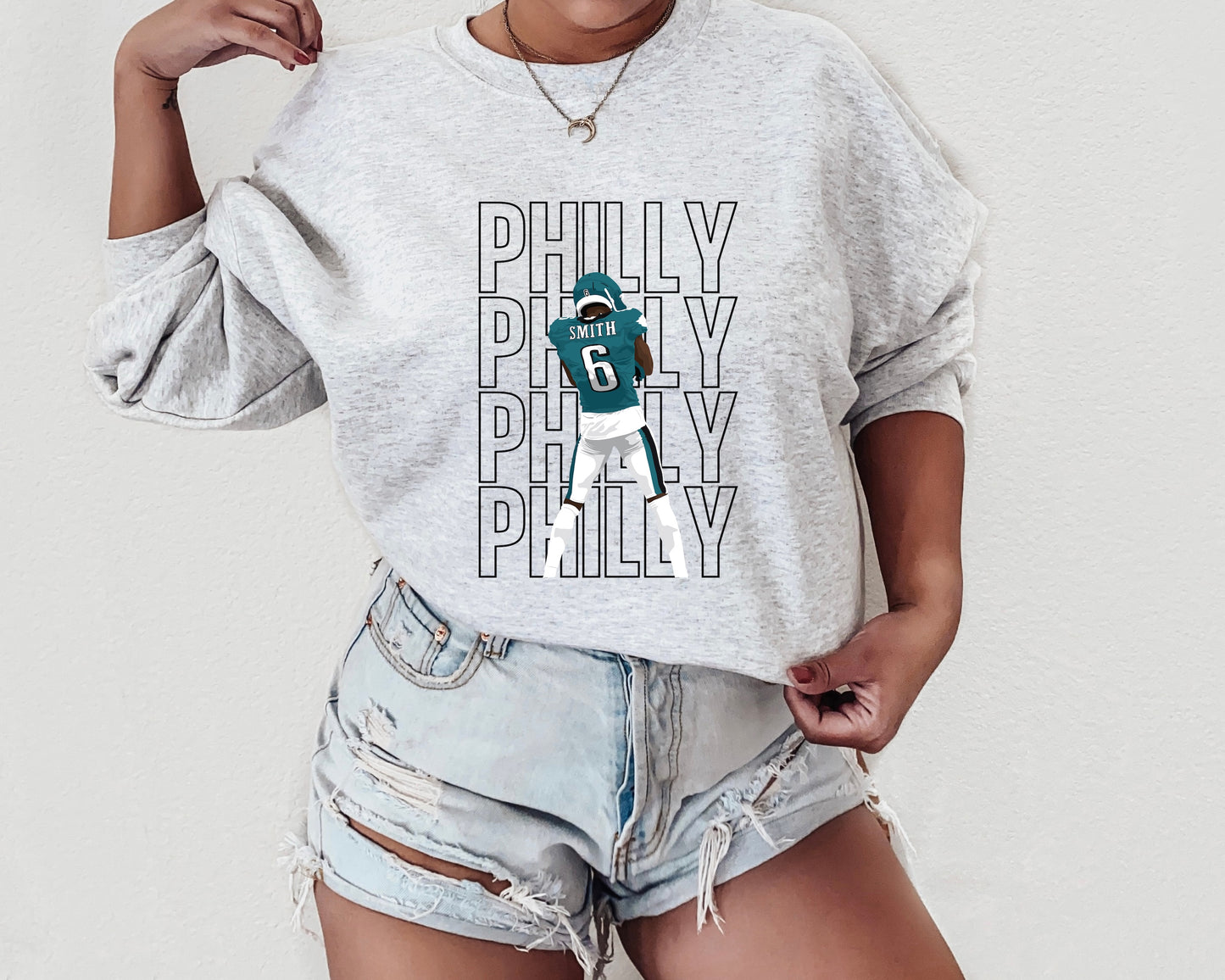 Philadelphia Eagles DeVonta Smith Crewneck