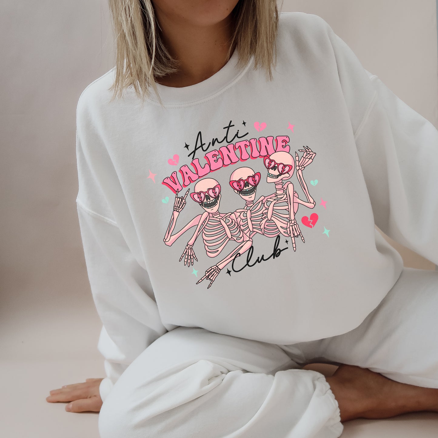 Valentine's Day Sweatshirt /  Anit-Valentines Day design sweatshirt crewneck