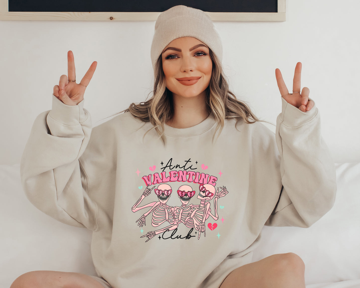 Valentine's Day Sweatshirt /  Anit-Valentines Day design sweatshirt crewneck