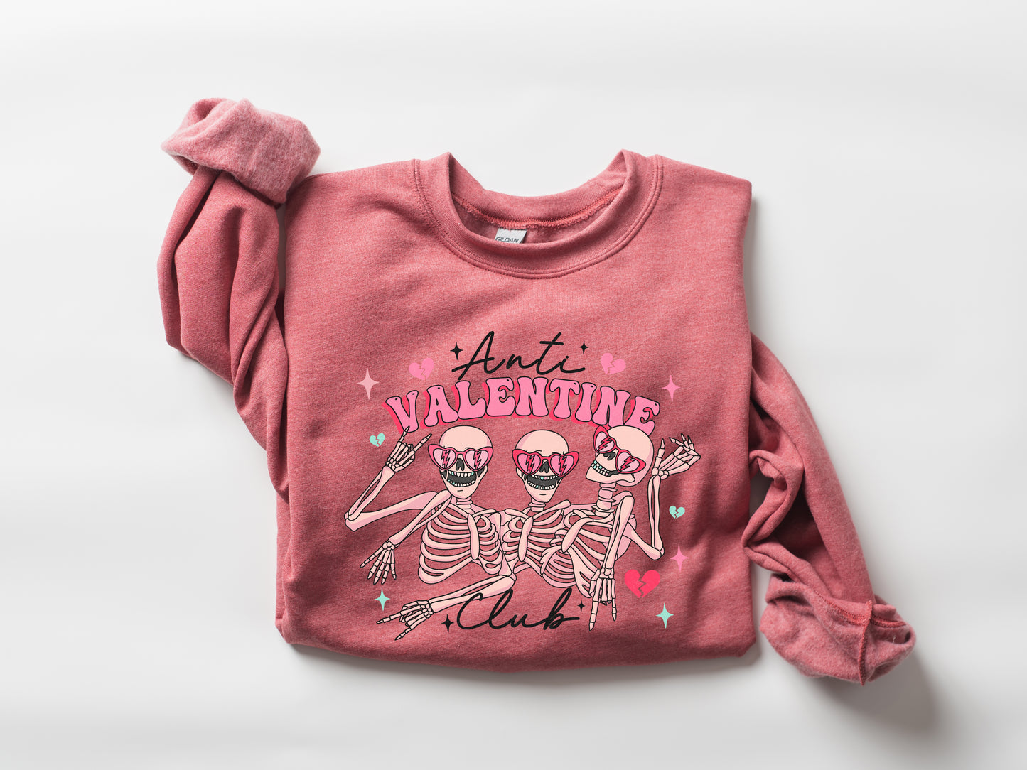 Valentine's Day Sweatshirt /  Anit-Valentines Day design sweatshirt crewneck