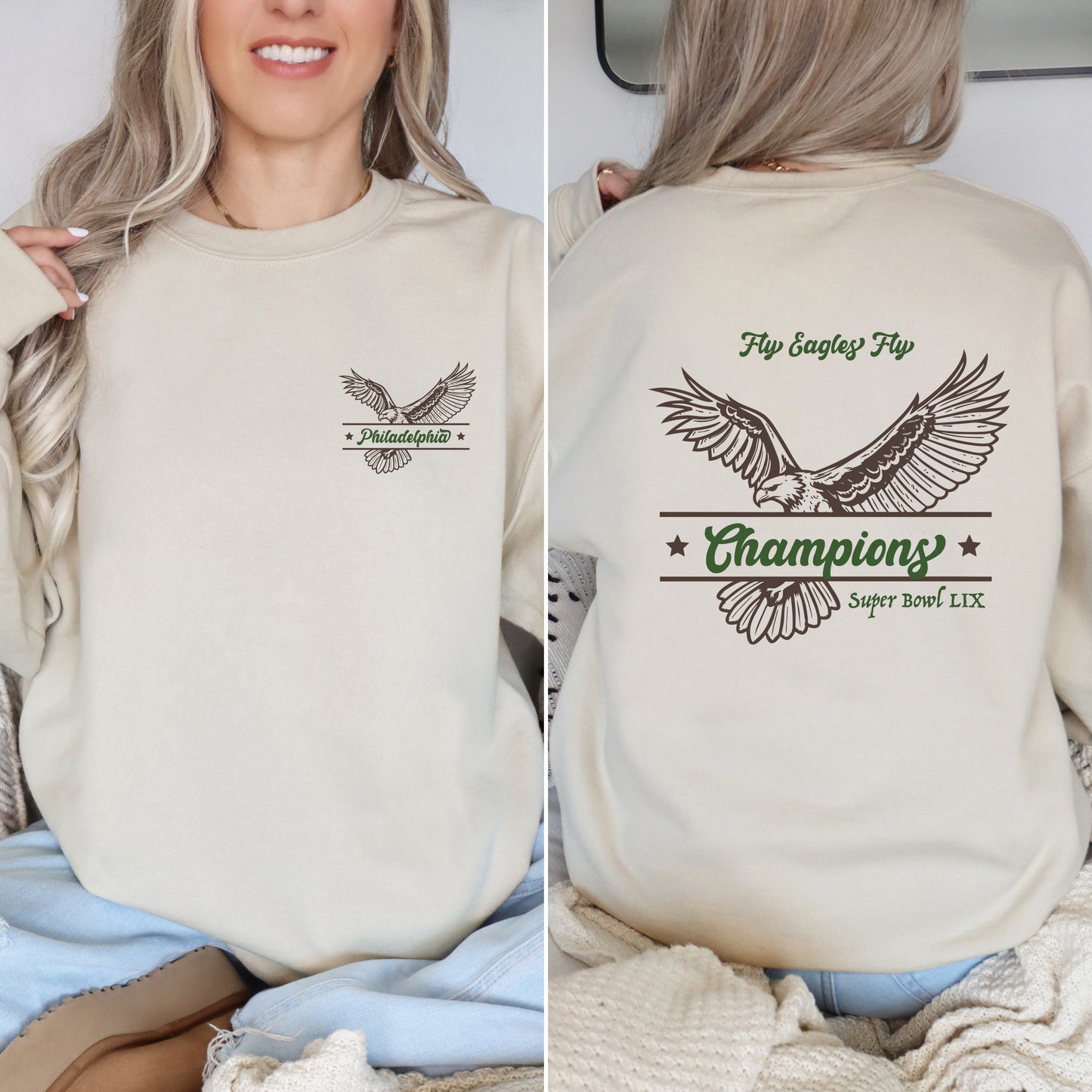 Philadelphia Eagles Vintage Superbowl Champions Crewneck