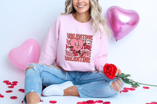 Valentine's Day Sweatshirt /  Valentines Day Heart design sweatshirt crewneck