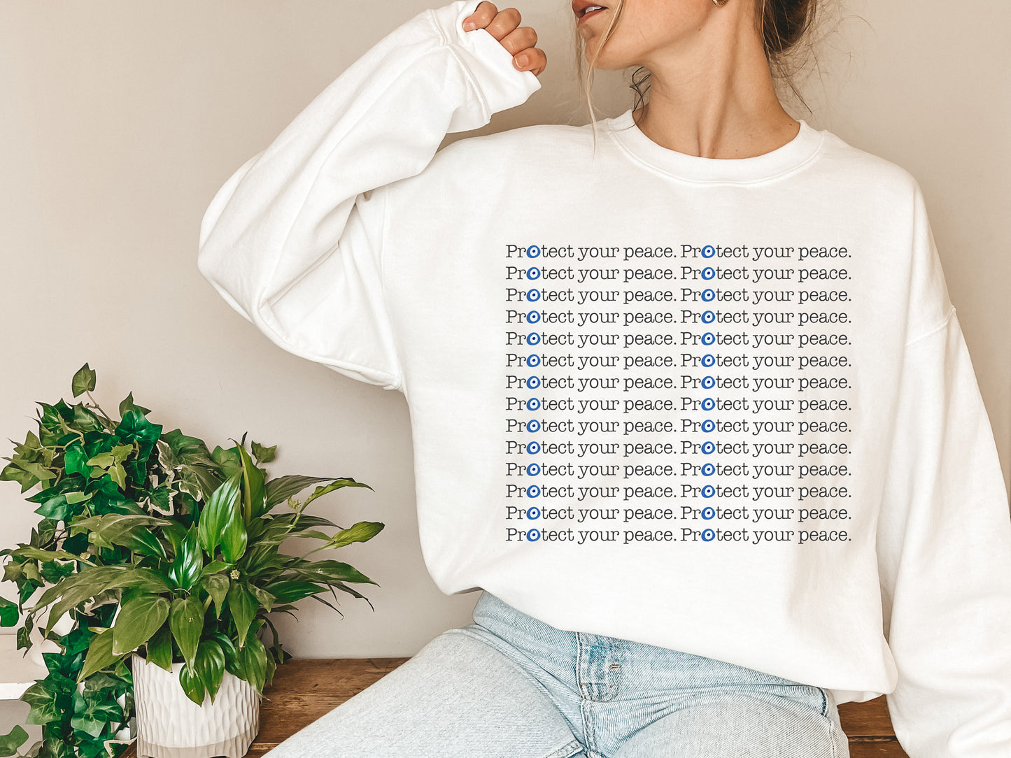 Protect Your Peace Evil Eye sweatshirt