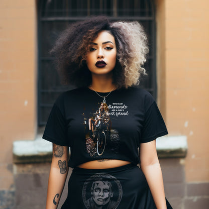 Biker Babe Motorcycle Shirt Diamonds